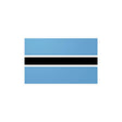 Autocollant drapeau botswana rectangle pvc résistant