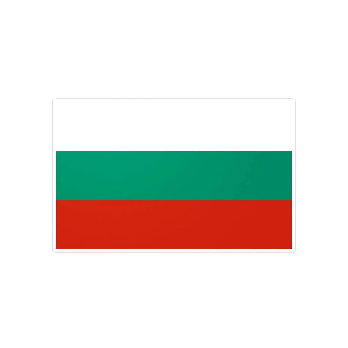 Autocollant drapeau bulgarie rectangle en pvc résistant