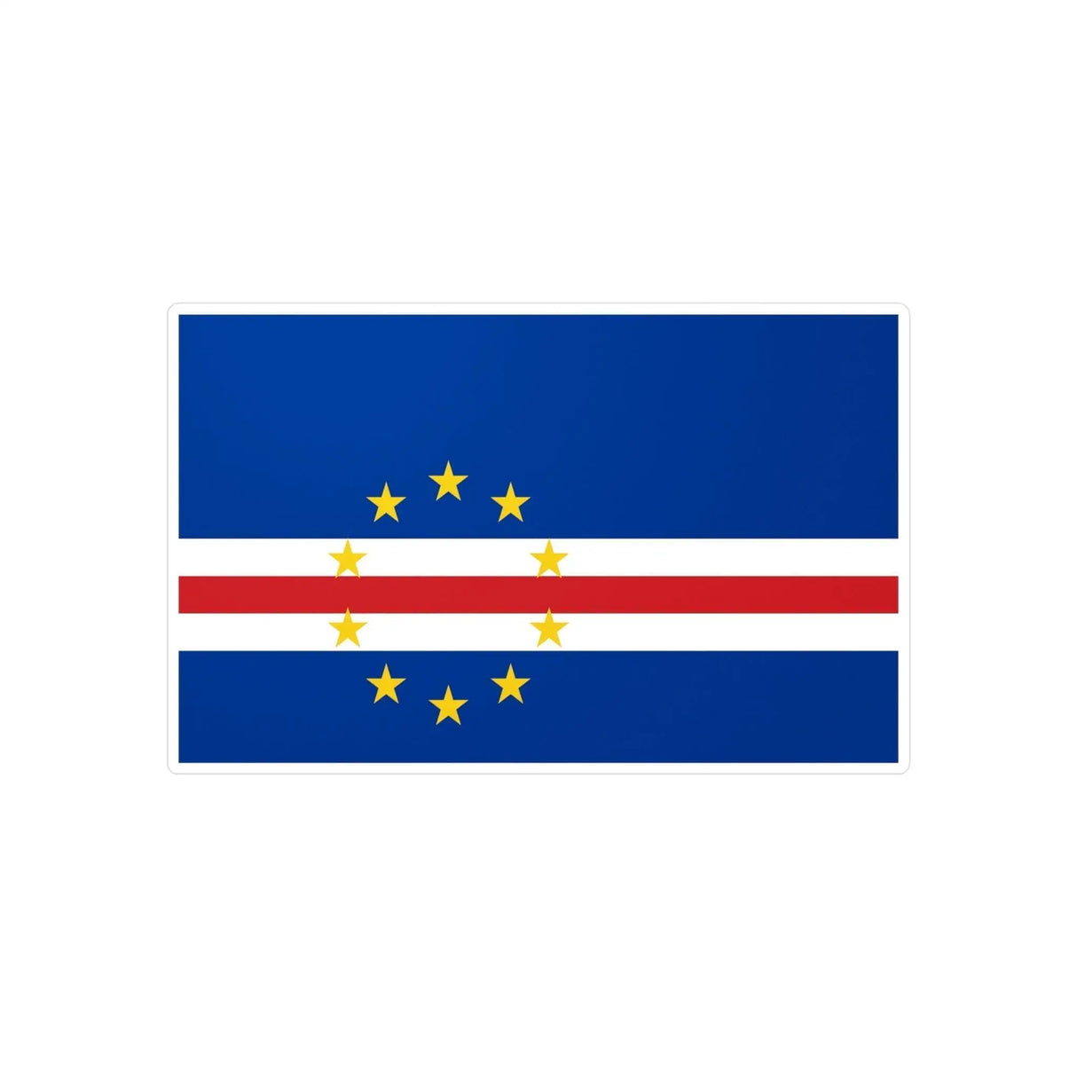Autocollant drapeau cap-vert rectangle en pvc résistant