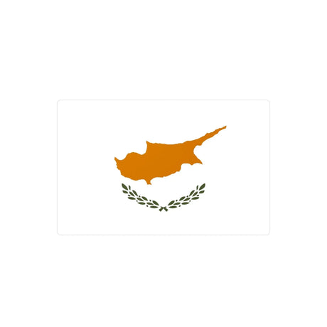 Autocollant drapeau chypre forme rectangle pvc résistant