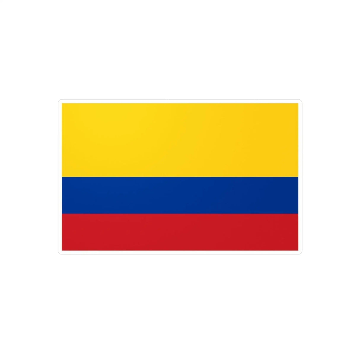 Autocollant drapeau colombie rectangle pvc résistant
