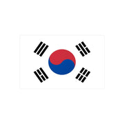 Autocollant drapeau corée du sud rectangulaire pvc résistant