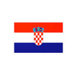 Autocollant drapeau croatie rectangle pvc résistant