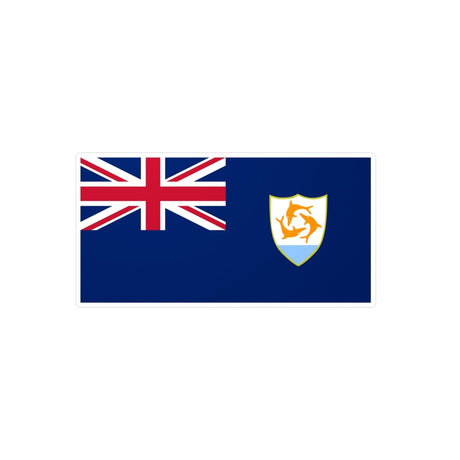 Autocollant Drapeau d'Anguilla en plusieurs tailles - Pixelforma