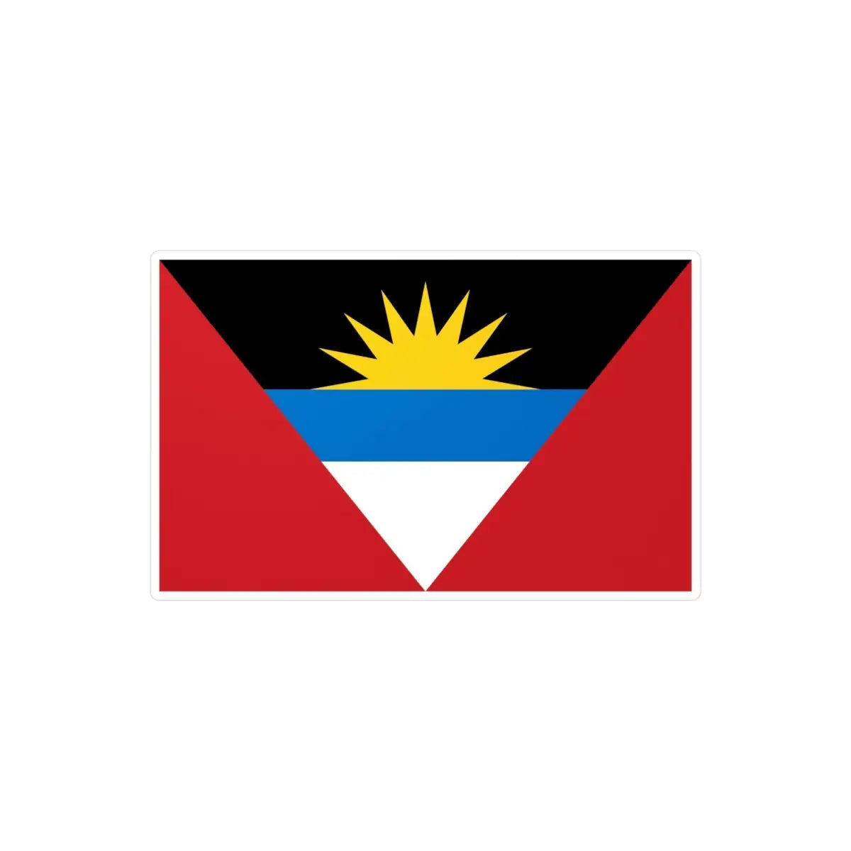 Autocollant Drapeau d'Antigua-et-Barbuda en plusieurs tailles - Pixelforma 