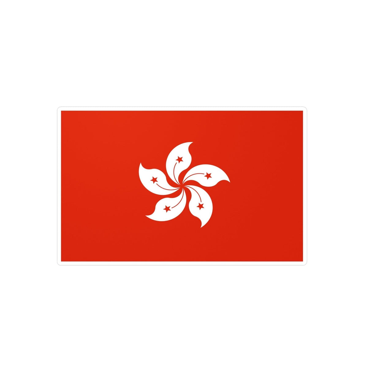 Autocollant Drapeau de Hong Kong en plusieurs tailles - Pixelforma