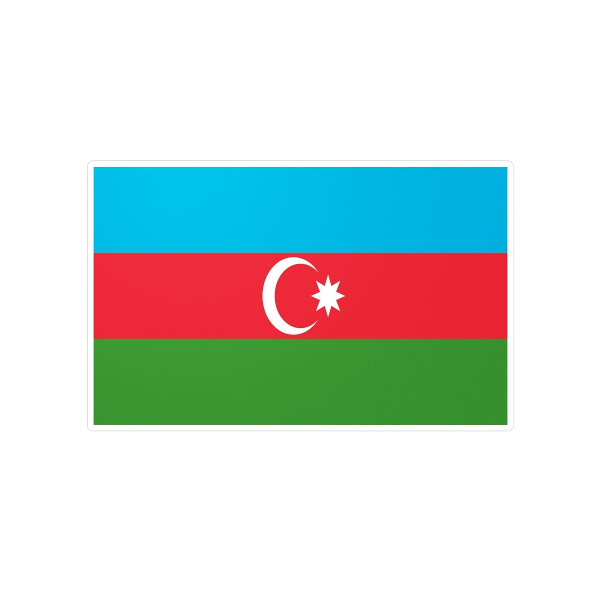 Autocollant Drapeau de l'Azerbaïdjan en plusieurs tailles - Pixelforma