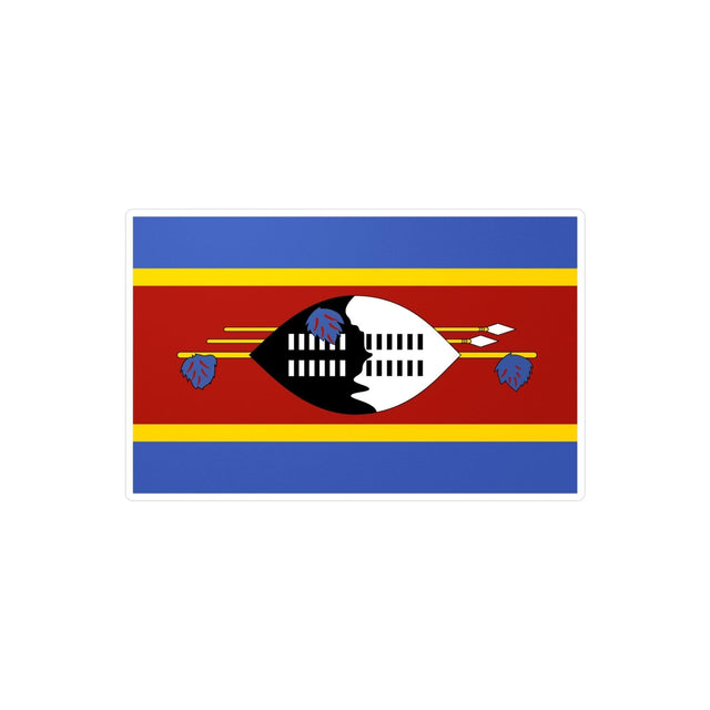 Autocollant Drapeau de l'Eswatini en plusieurs tailles - Pixelforma