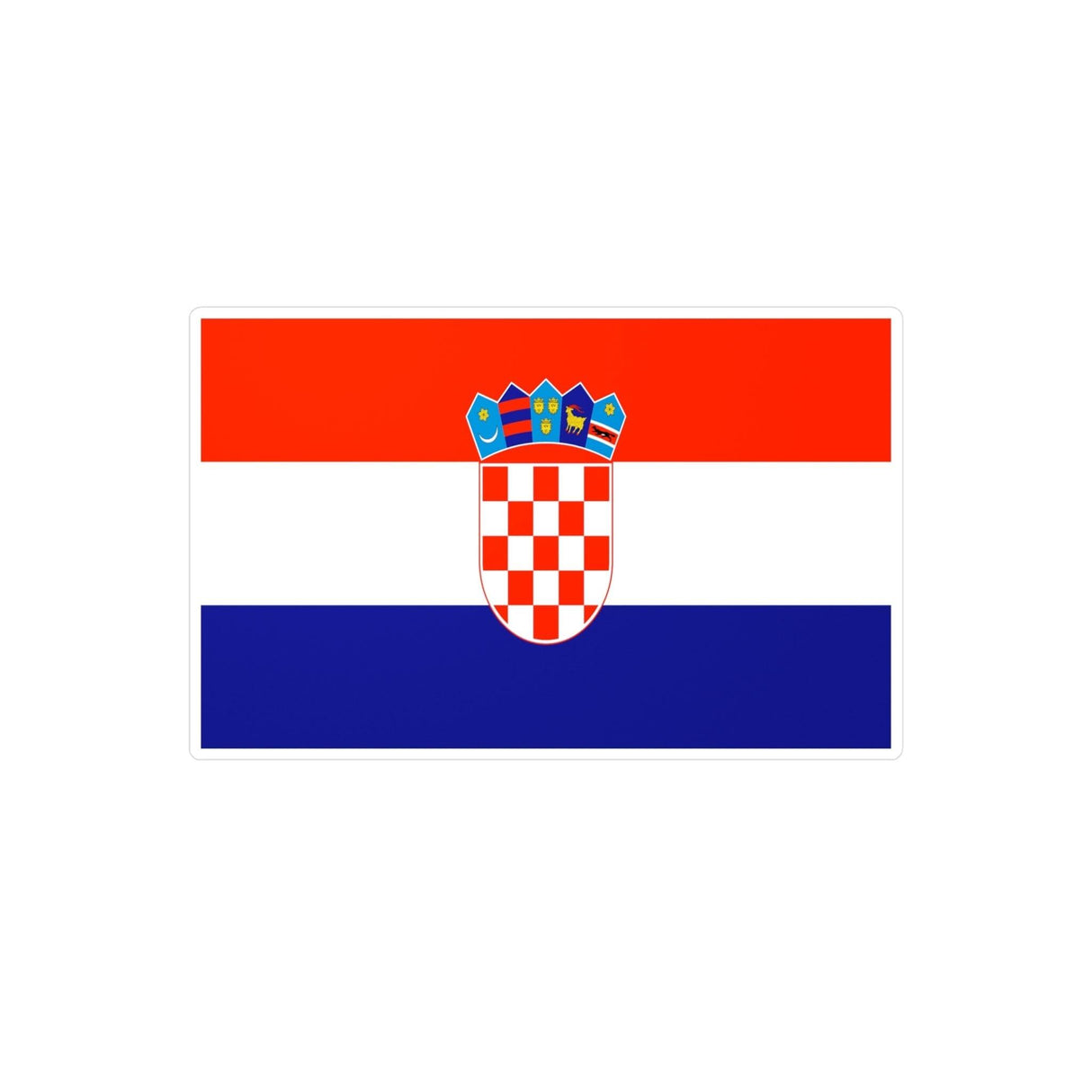 Autocollant Drapeau de la Croatie en plusieurs tailles - Pixelforma