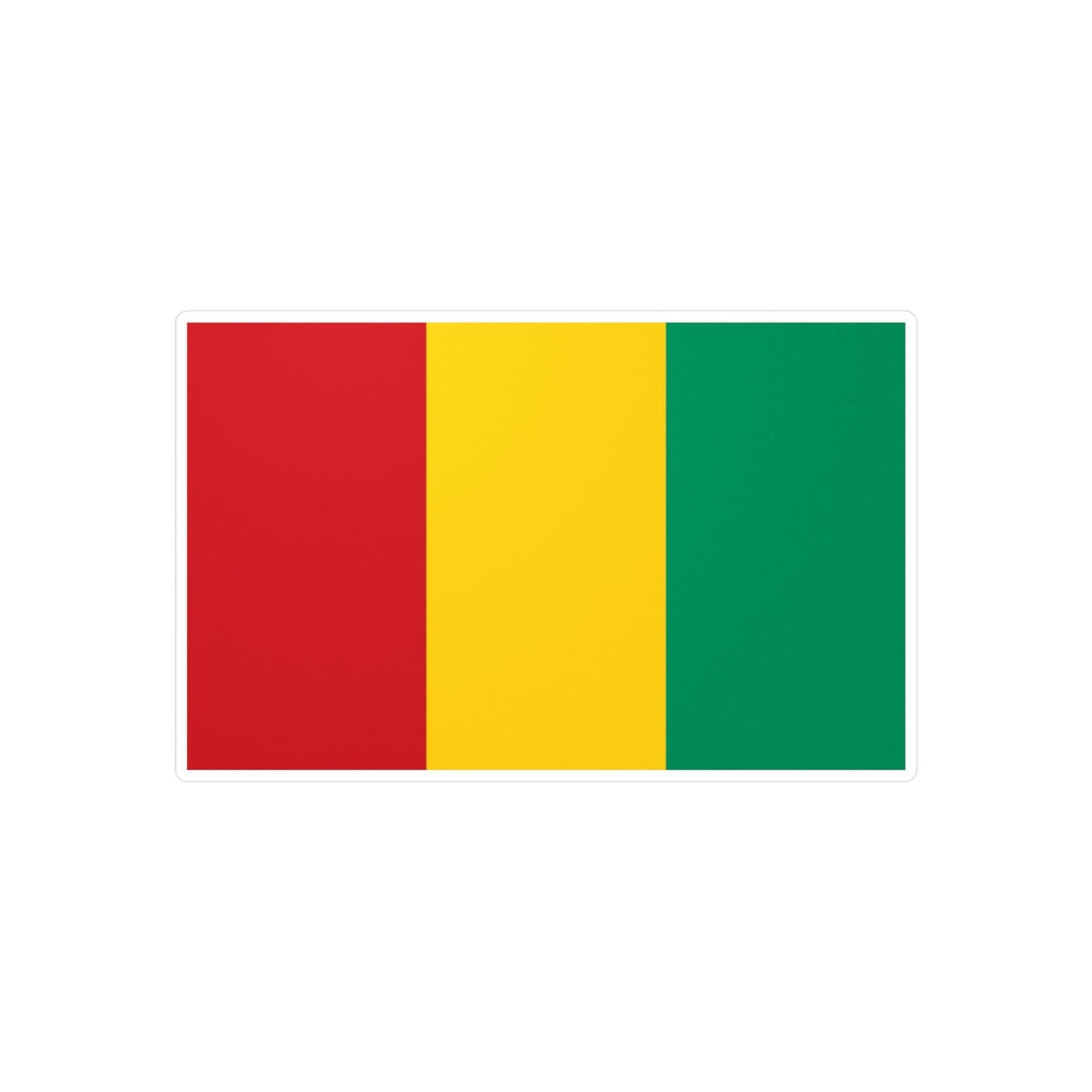 Autocollant Drapeau de la Guinée en plusieurs tailles - Pixelforma