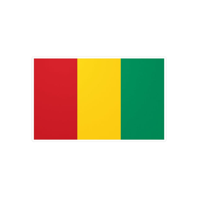 Autocollant Drapeau de la Guinée en plusieurs tailles - Pixelforma