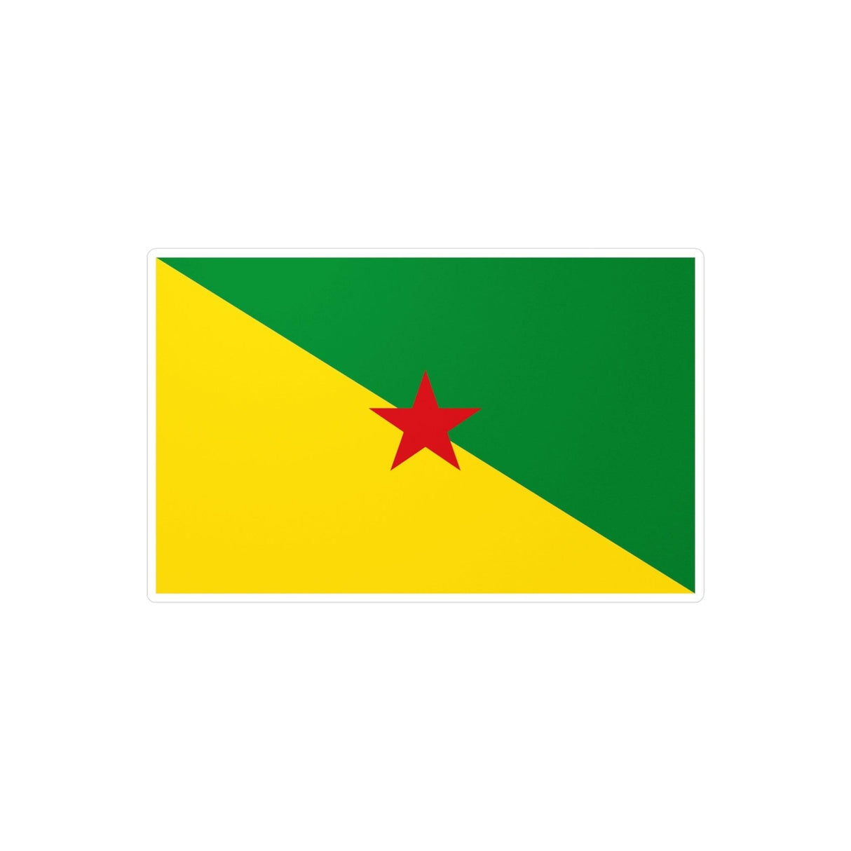 Autocollant Drapeau de la Guyane en plusieurs tailles - Pixelforma