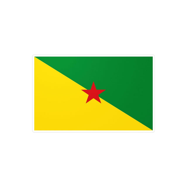 Autocollant Drapeau de la Guyane en plusieurs tailles - Pixelforma