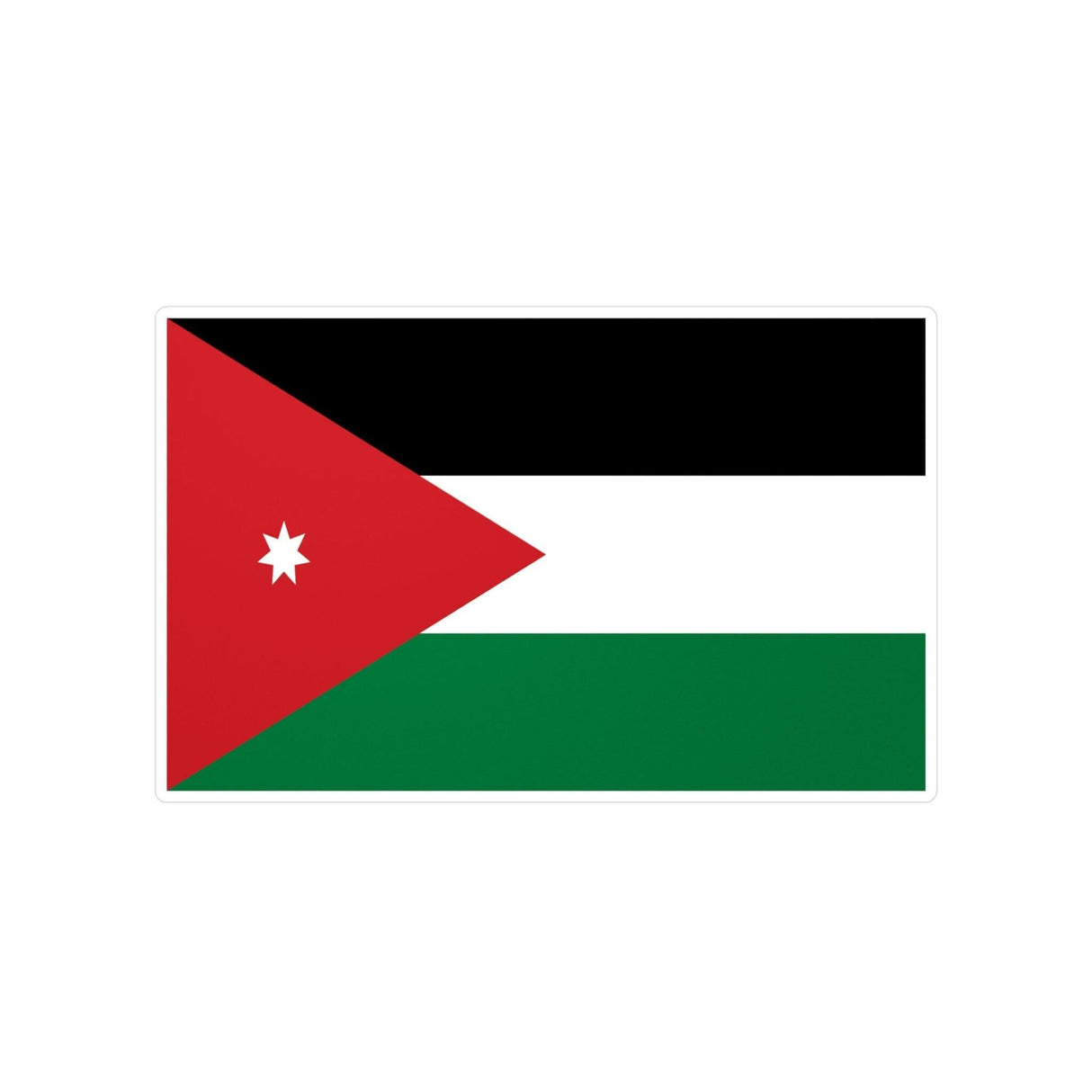 Autocollant Drapeau de la Jordanie en plusieurs tailles - Pixelforma