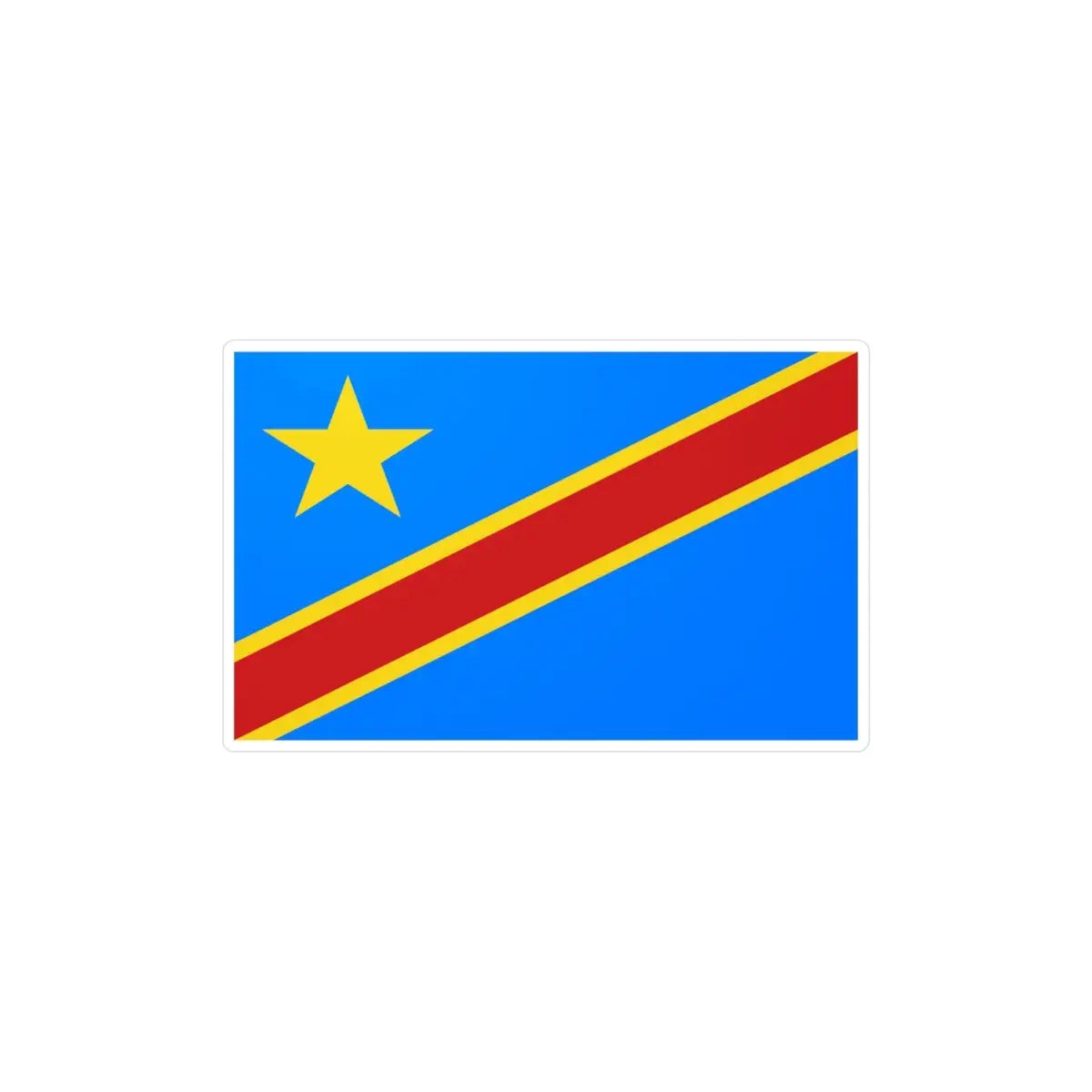 Autocollant Drapeau de la république démocratique du Congo en plusieurs tailles - Pixelforma 