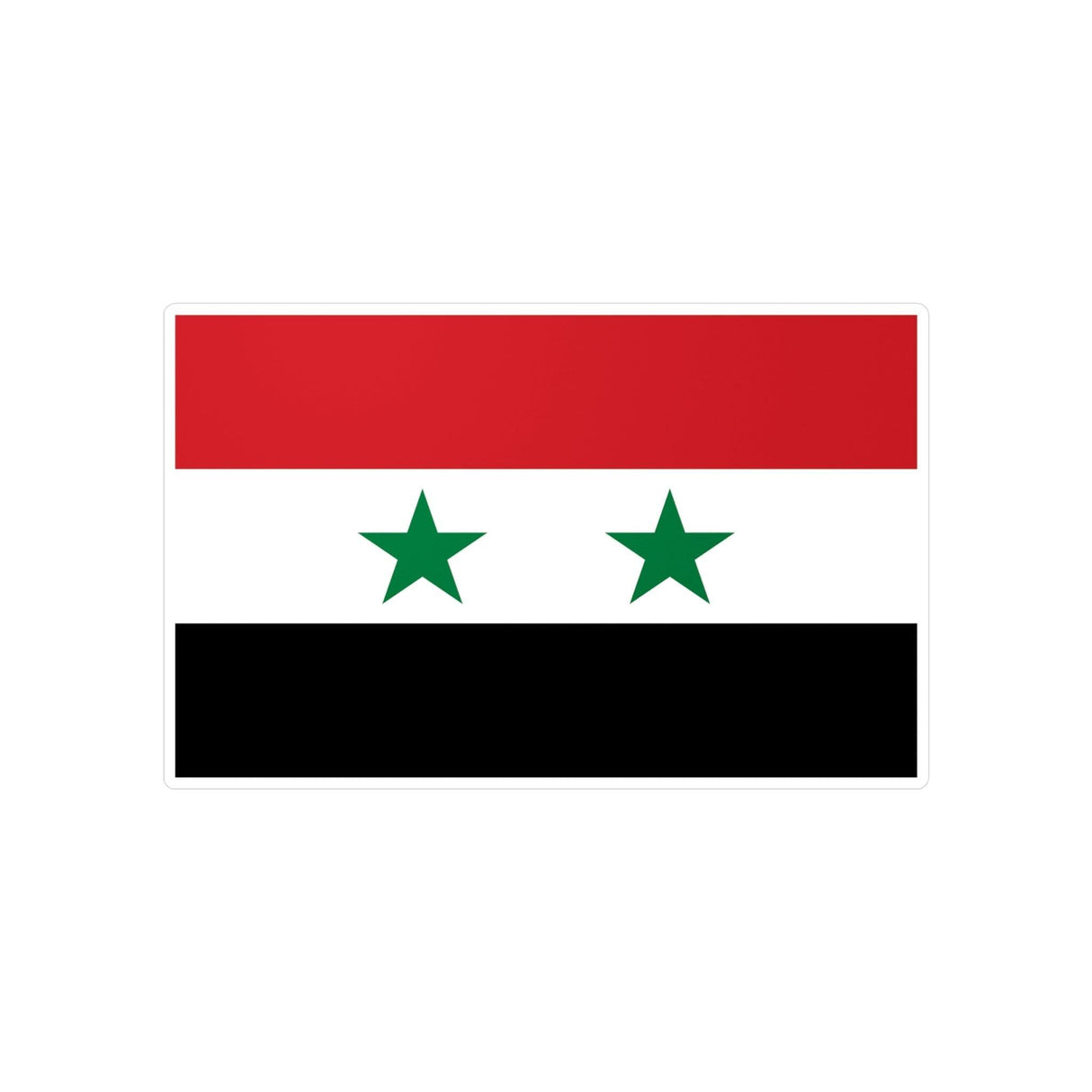 Autocollant Drapeau de la Syrie en plusieurs tailles - Pixelforma