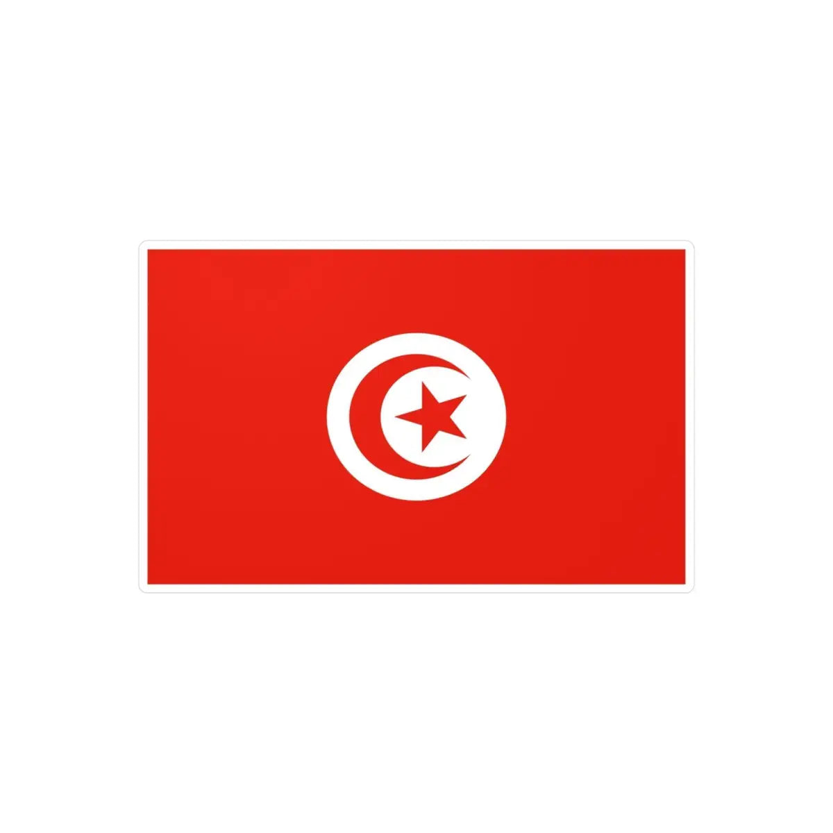 Autocollant Drapeau de la Tunisie en plusieurs tailles - Pixelforma 