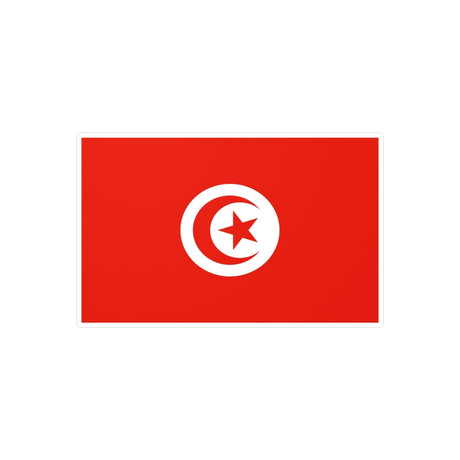 Autocollant Drapeau de la Tunisie en plusieurs tailles - Pixelforma