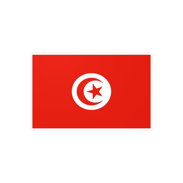 Autocollant Drapeau de la Tunisie en plusieurs tailles - Pixelforma