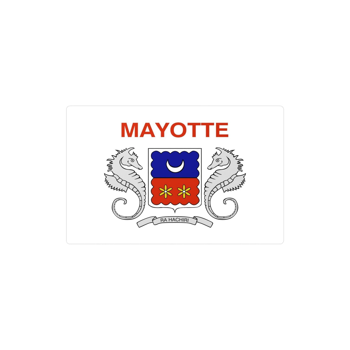 Autocollant Drapeau de Mayotte en plusieurs tailles - Pixelforma