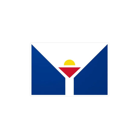 Autocollant Drapeau de Saint-Martin (Antilles françaises) en plusieurs tailles - Pixelforma 