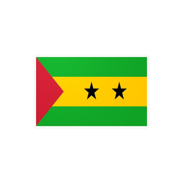 Autocollant Drapeau de Sao Tomé-et-Principe en plusieurs tailles - Pixelforma