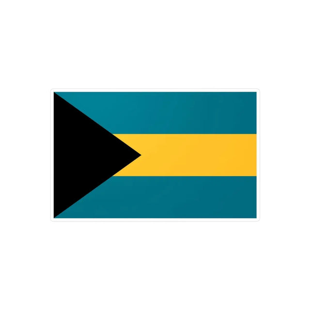 Autocollant Drapeau des Bahamas en plusieurs tailles - Pixelforma 