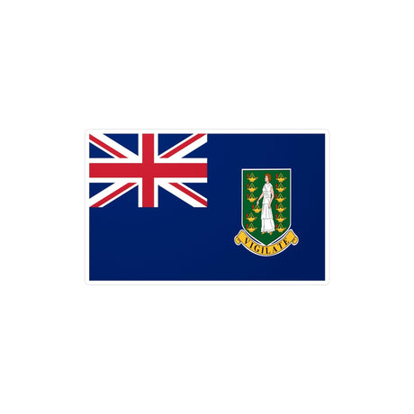 Autocollant Drapeau des îles Vierges britanniques en plusieurs tailles - Pixelforma