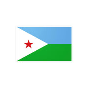 Autocollant drapeau djibouti rectangle pvc résistant