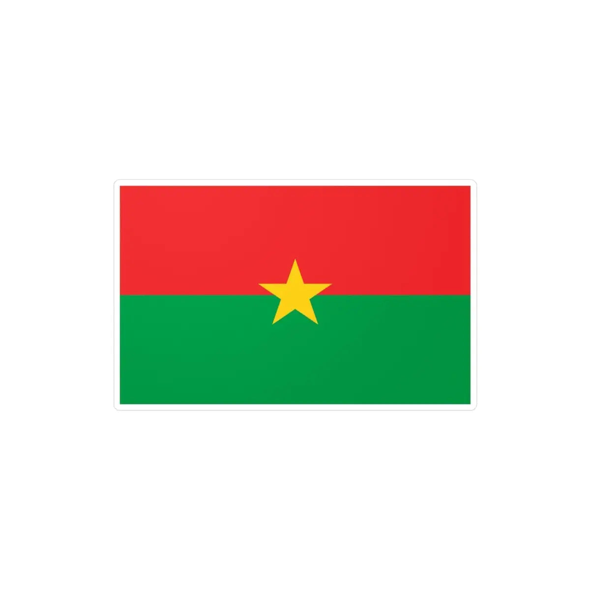 Autocollant Drapeau du Burkina Faso en plusieurs tailles - Pixelforma 