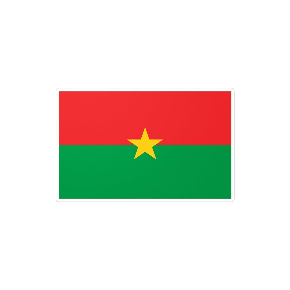 Autocollant Drapeau du Burkina Faso en plusieurs tailles - Pixelforma