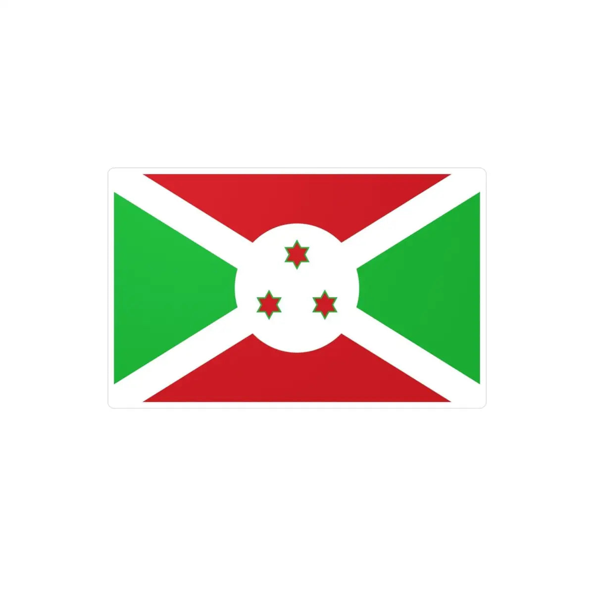 Autocollant Drapeau du Burundi en plusieurs tailles - Pixelforma 