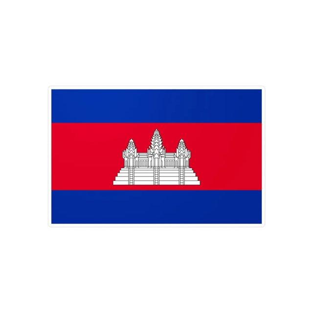 Autocollant Drapeau du Cambodge en plusieurs tailles - Pixelforma 