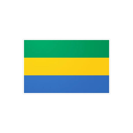 Autocollant Drapeau du Gabon en plusieurs tailles - Pixelforma 