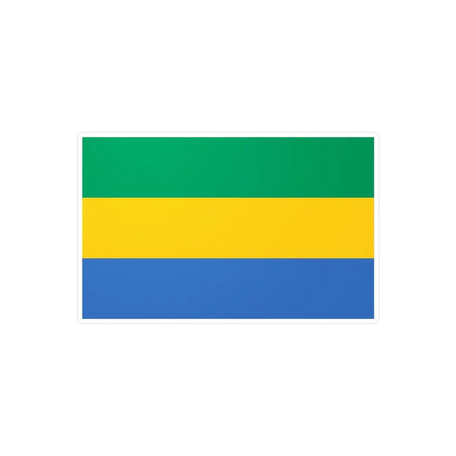 Autocollant Drapeau du Gabon en plusieurs tailles - Pixelforma 