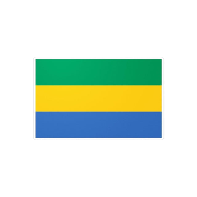 Autocollant Drapeau du Gabon en plusieurs tailles - Pixelforma