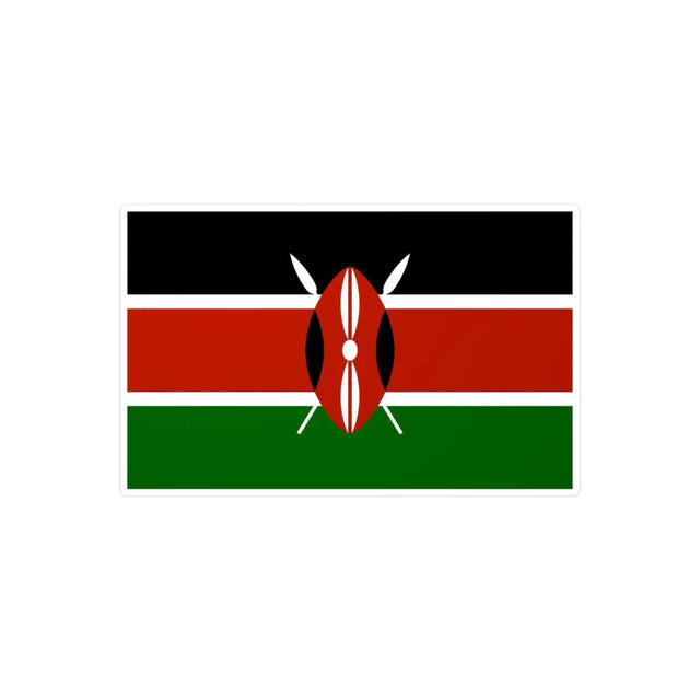 Autocollant Drapeau du Kenya en plusieurs tailles - Pixelforma 