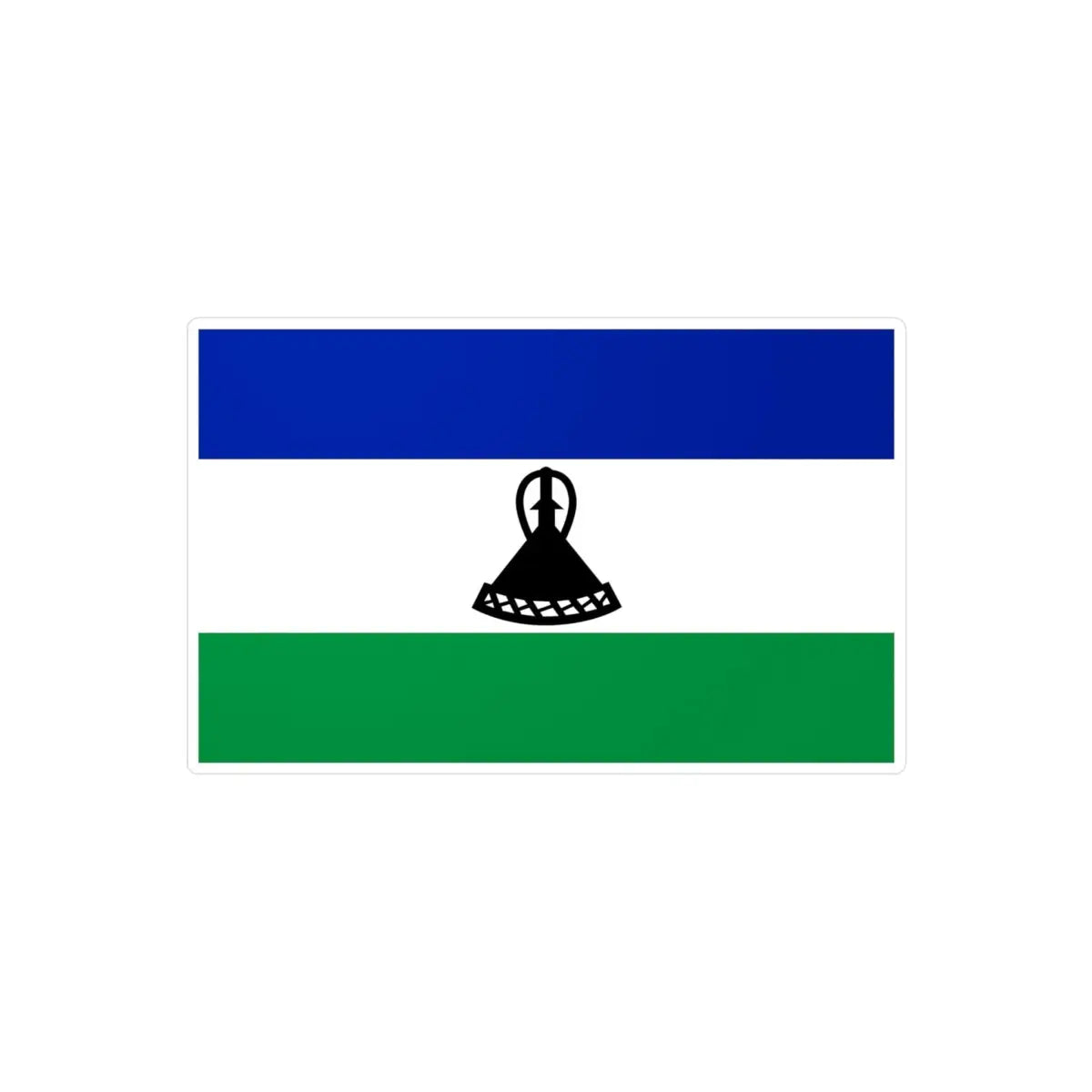 Autocollant Drapeau du Lesotho en plusieurs tailles - Pixelforma 