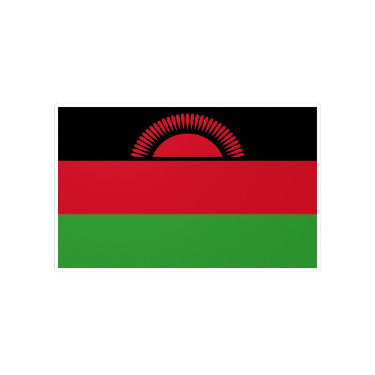 Autocollant Drapeau du Malawi en plusieurs tailles - Pixelforma