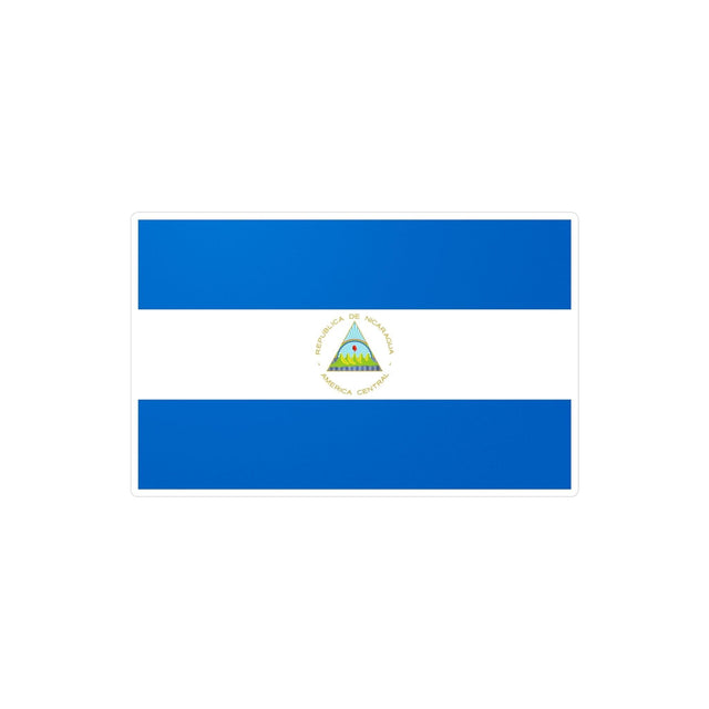 Autocollant Drapeau du Nicaragua en plusieurs tailles - Pixelforma