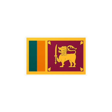 Autocollant Drapeau du Sri Lanka en plusieurs tailles - Pixelforma