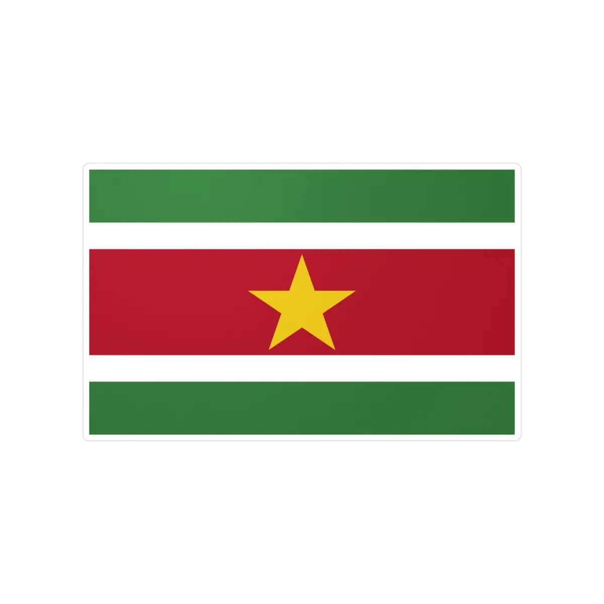 Autocollant Drapeau du Suriname en plusieurs tailles - Pixelforma 