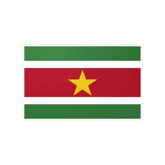 Autocollant Drapeau du Suriname en plusieurs tailles - Pixelforma 