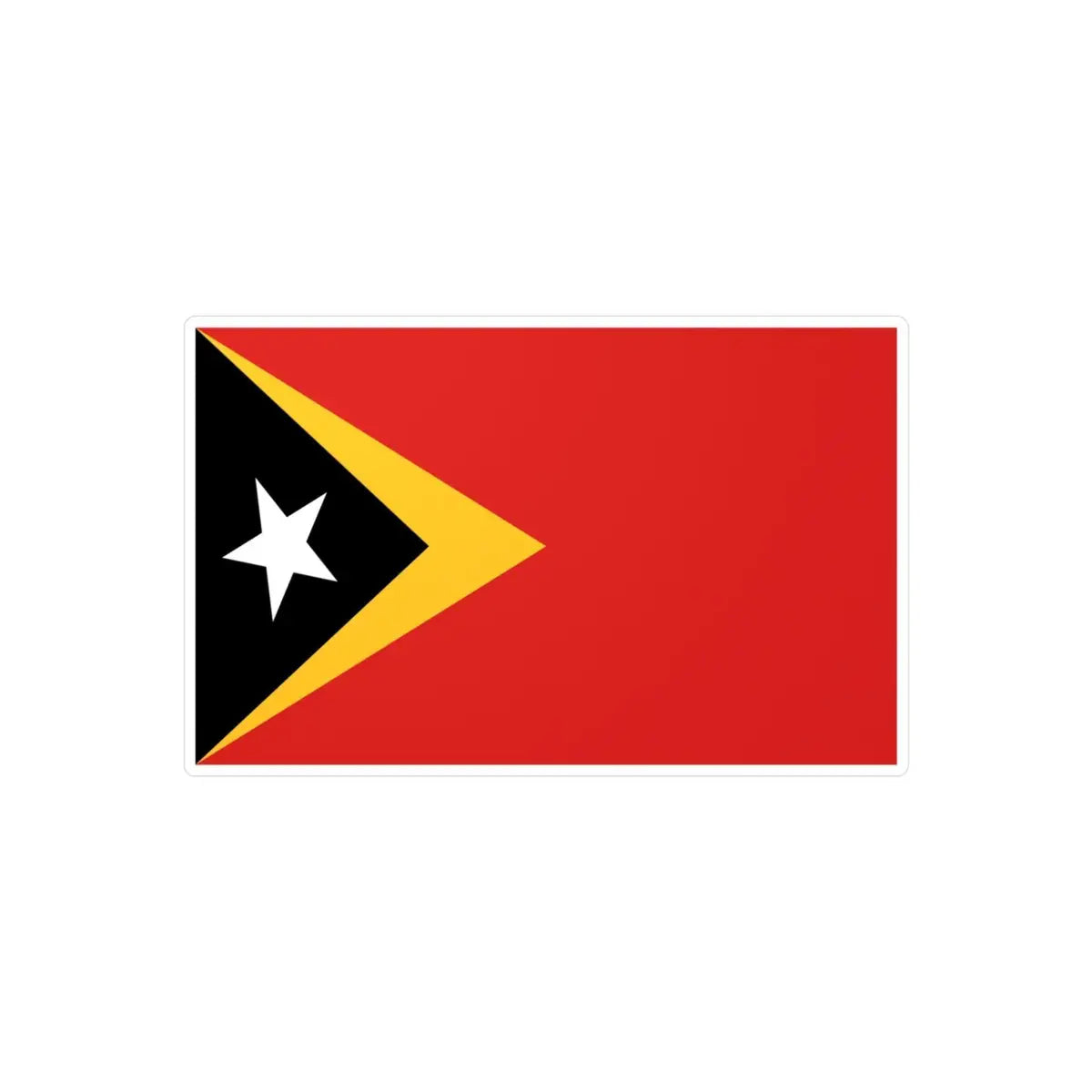 Autocollant Drapeau du Timor oriental en plusieurs tailles - Pixelforma 