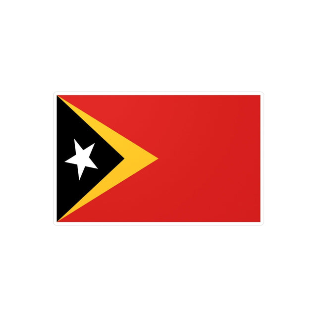 Autocollant Drapeau du Timor oriental en plusieurs tailles - Pixelforma