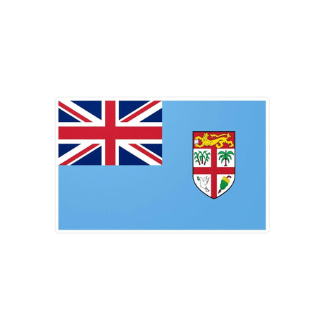 Autocollant drapeau fidji rectangle pvc résistant décoratif