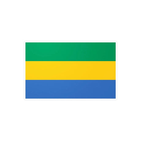 Autocollant drapeau gabon rectangle pvc résistant