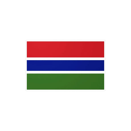 Autocollant drapeau gambie rectangle pvc résistant