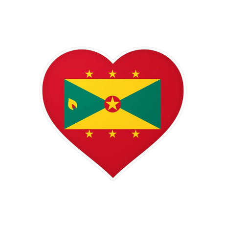 Autocollant drapeau grenade forme cœur pvc résistant