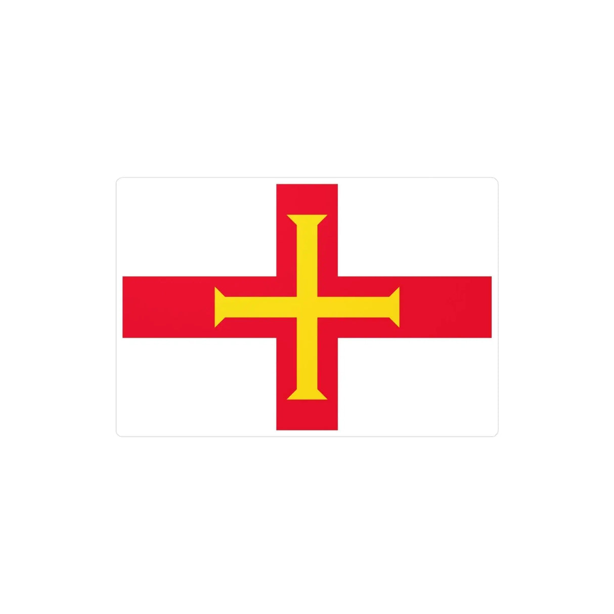 Autocollant drapeau guernesey rectangle pvc résistant